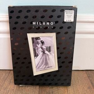 NIB 5x7 Milano Series Diamonds Photo Frame Polished Silver Bed Bath Beyond